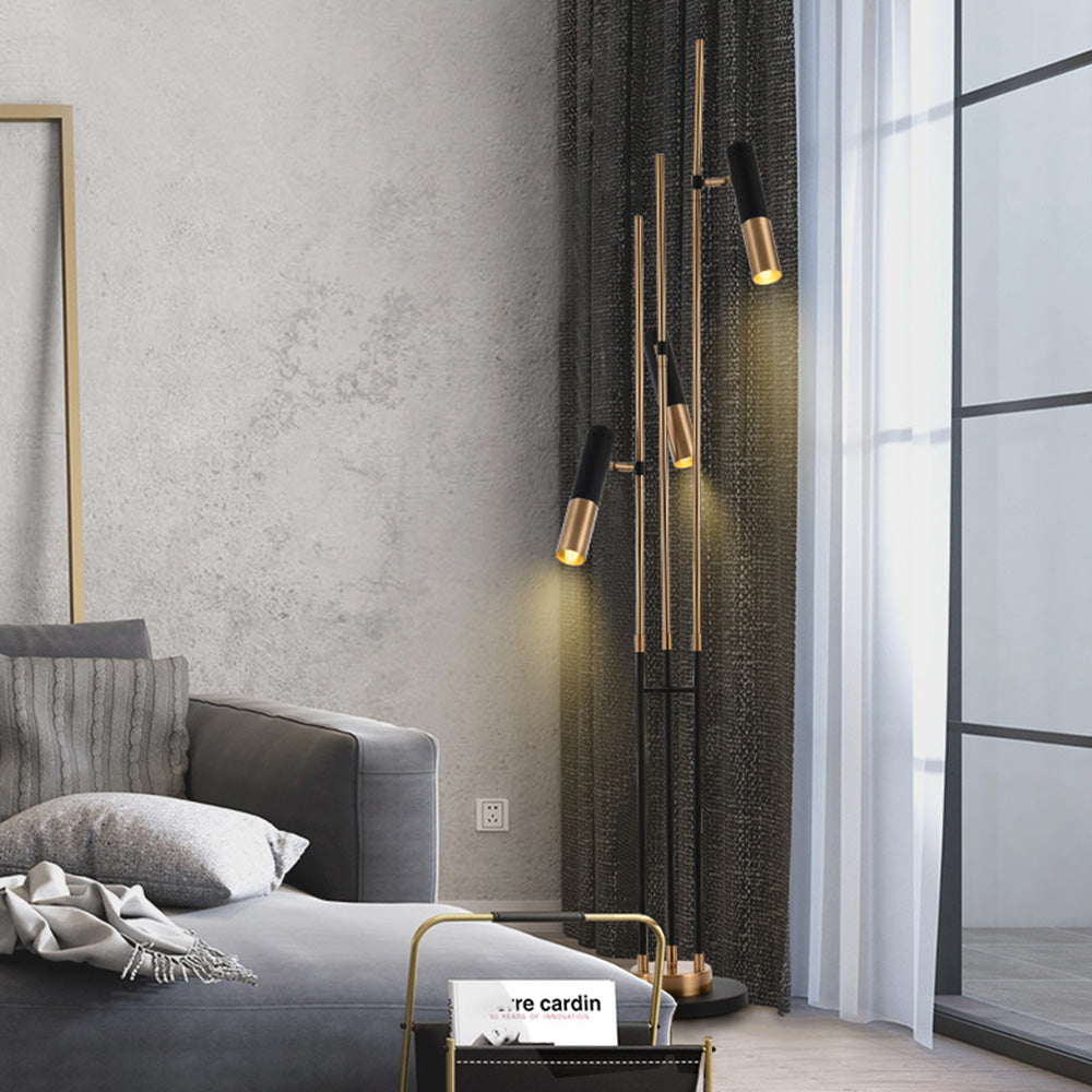 Mira Moderna Minimalista Metal Lámpara de Pie Negra