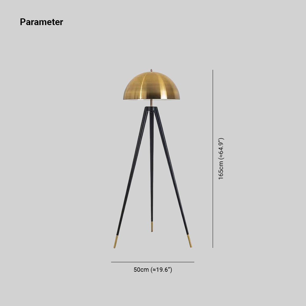 Mira Minimalista Semicircular Metal Lámpara de Pie Negra