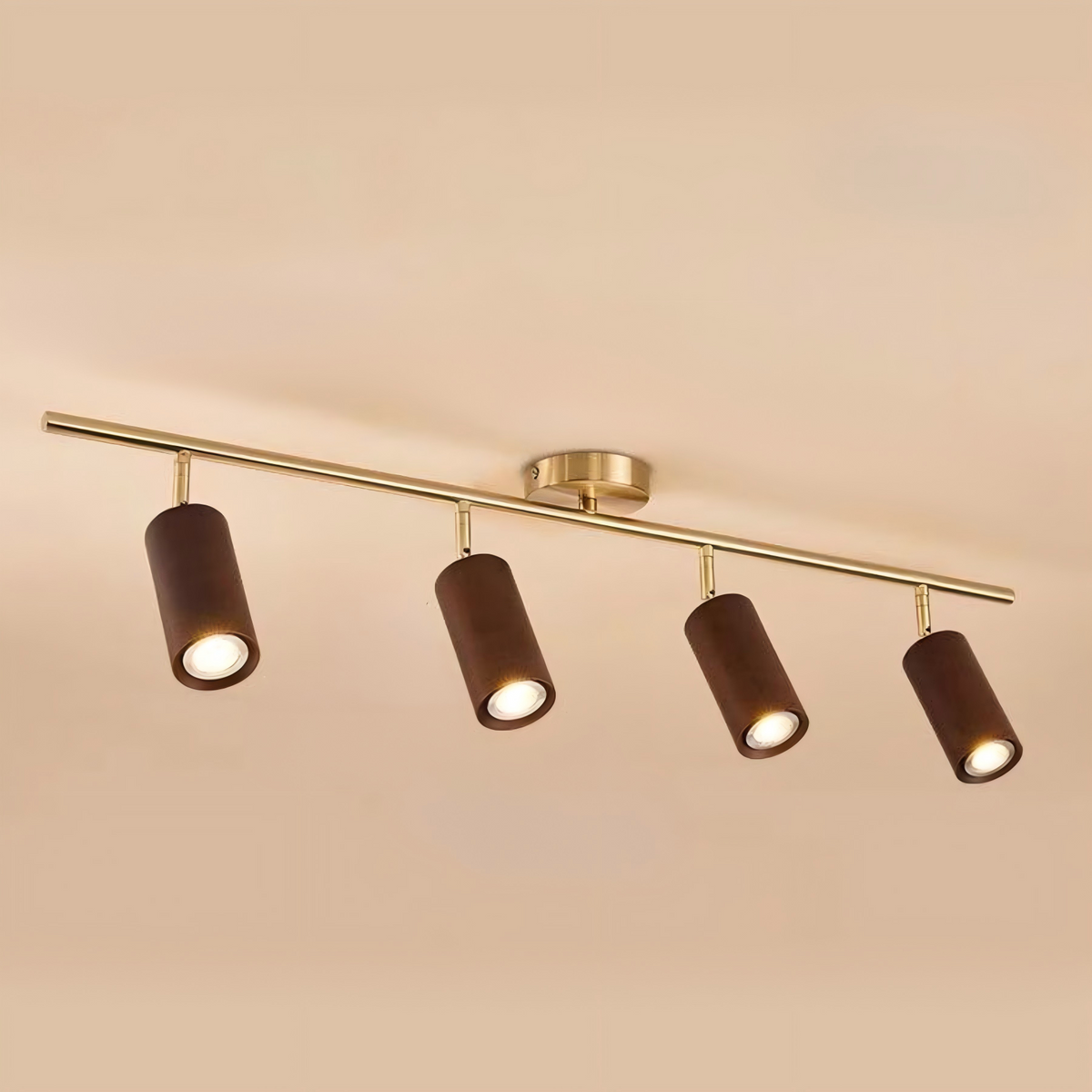 Elvarena Lámpara de riel LED de madera