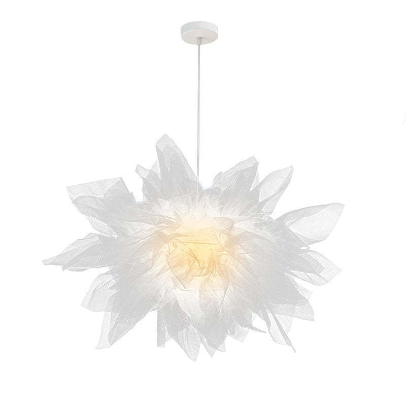 Arisha Nórdica Diseño Flor Textil Lámpara Colgante Blanca