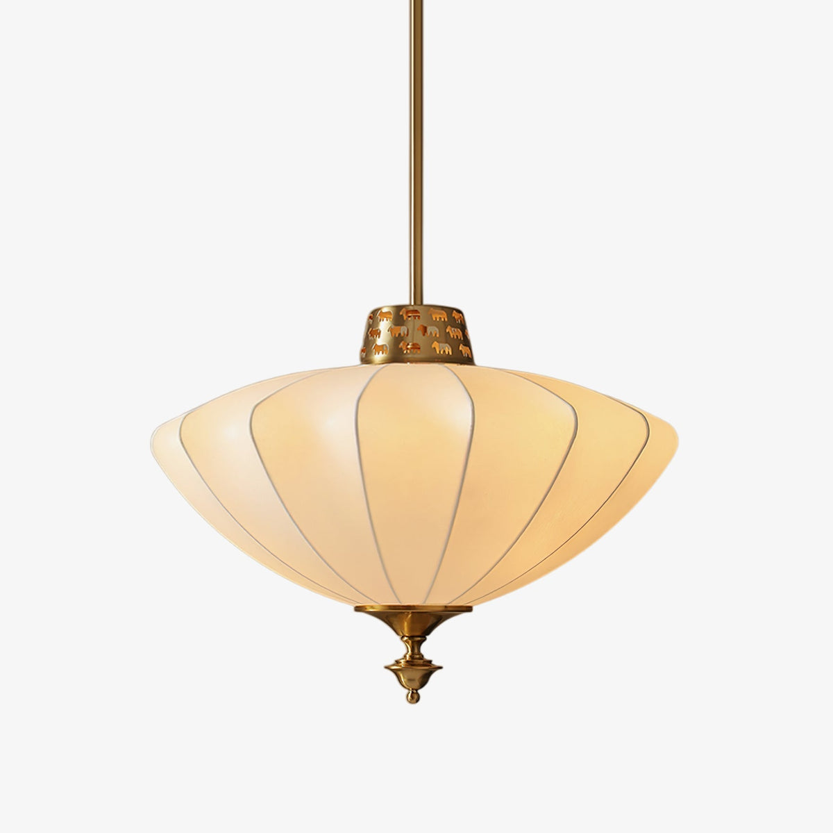 Ortalara lámpara colgante elegancia Vintage floración con pantalla de seda