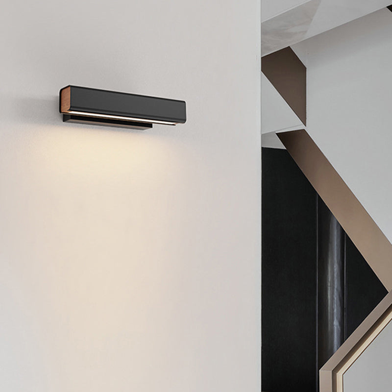 Arisha Moderna Rectángulo Metal LED Aplique de Pared Negra/Blanca
