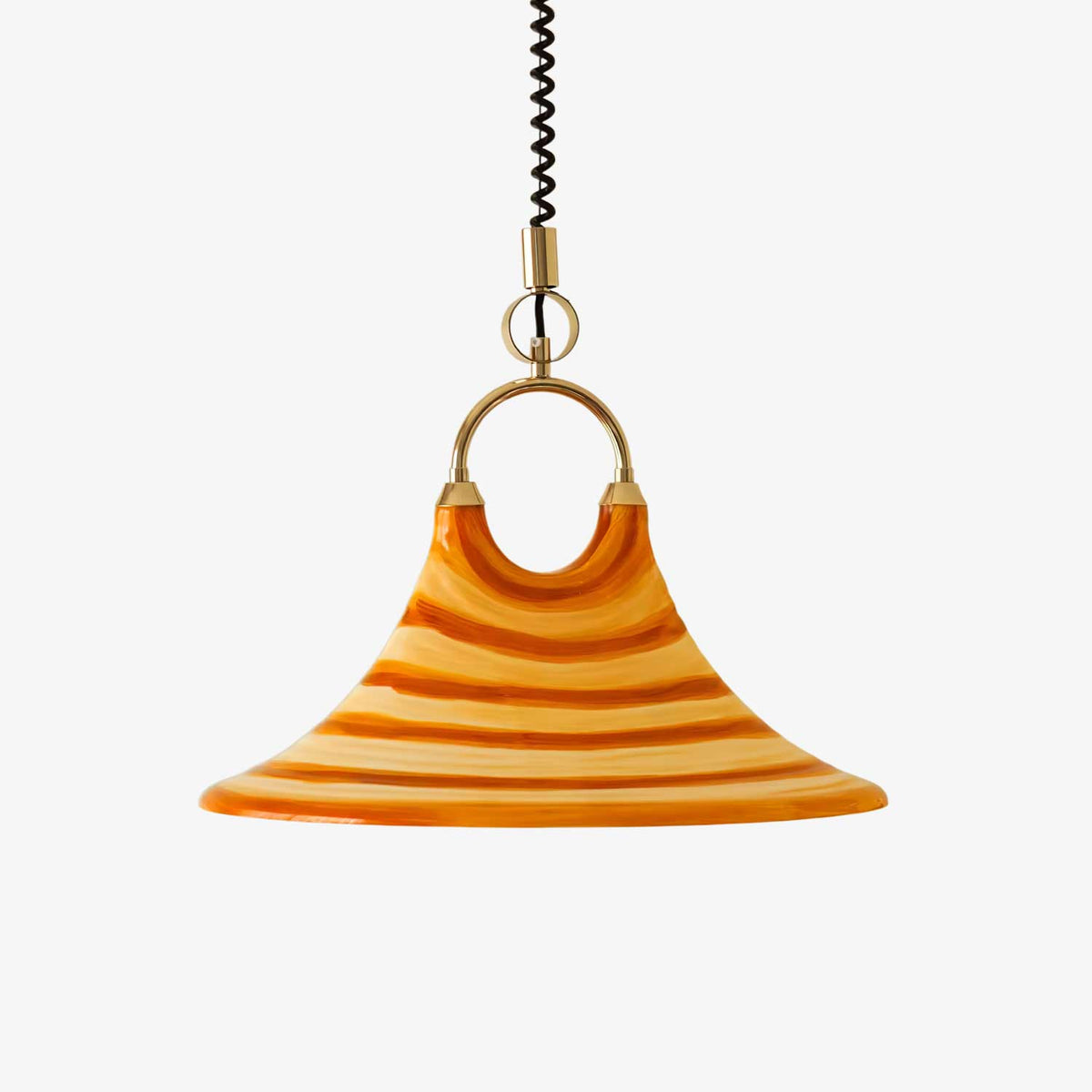 Aurmiros lámpara colgante moderna minimalista de vidrio con diseño en espiral