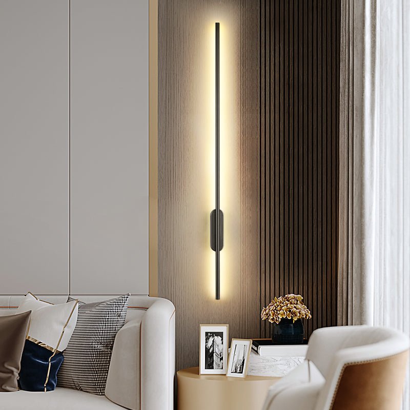 Nomk aplique de pared negro recargable lineal