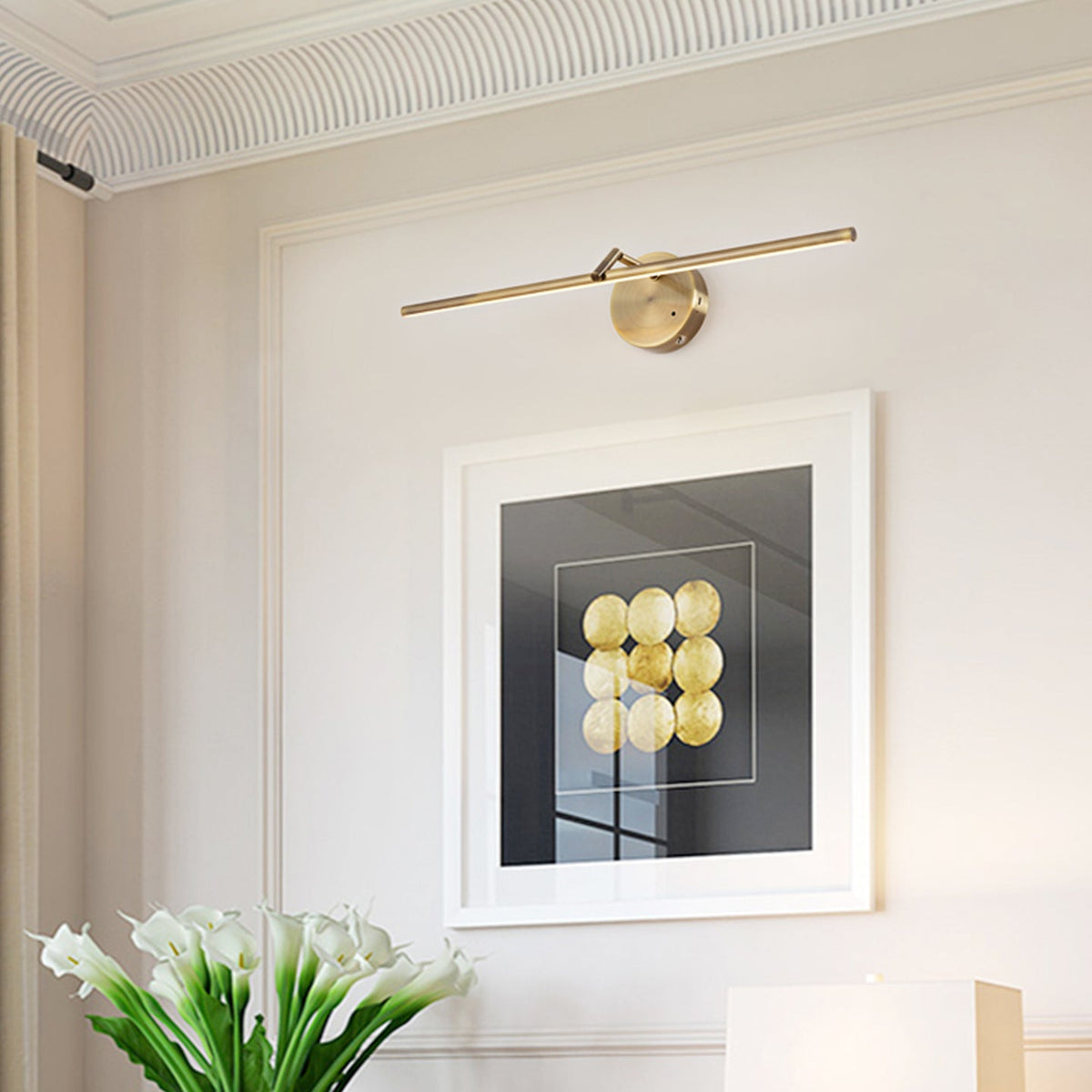 Suly aplique de pared Slim dorado recargable