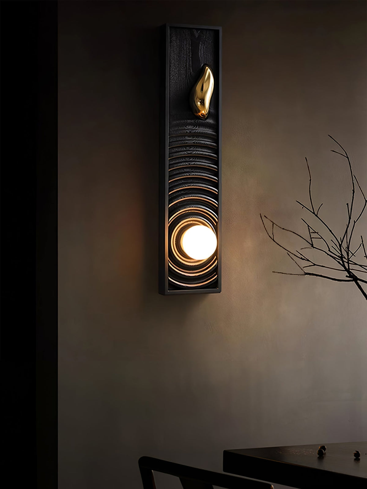 Caleb aplique de pared de madera vintage
