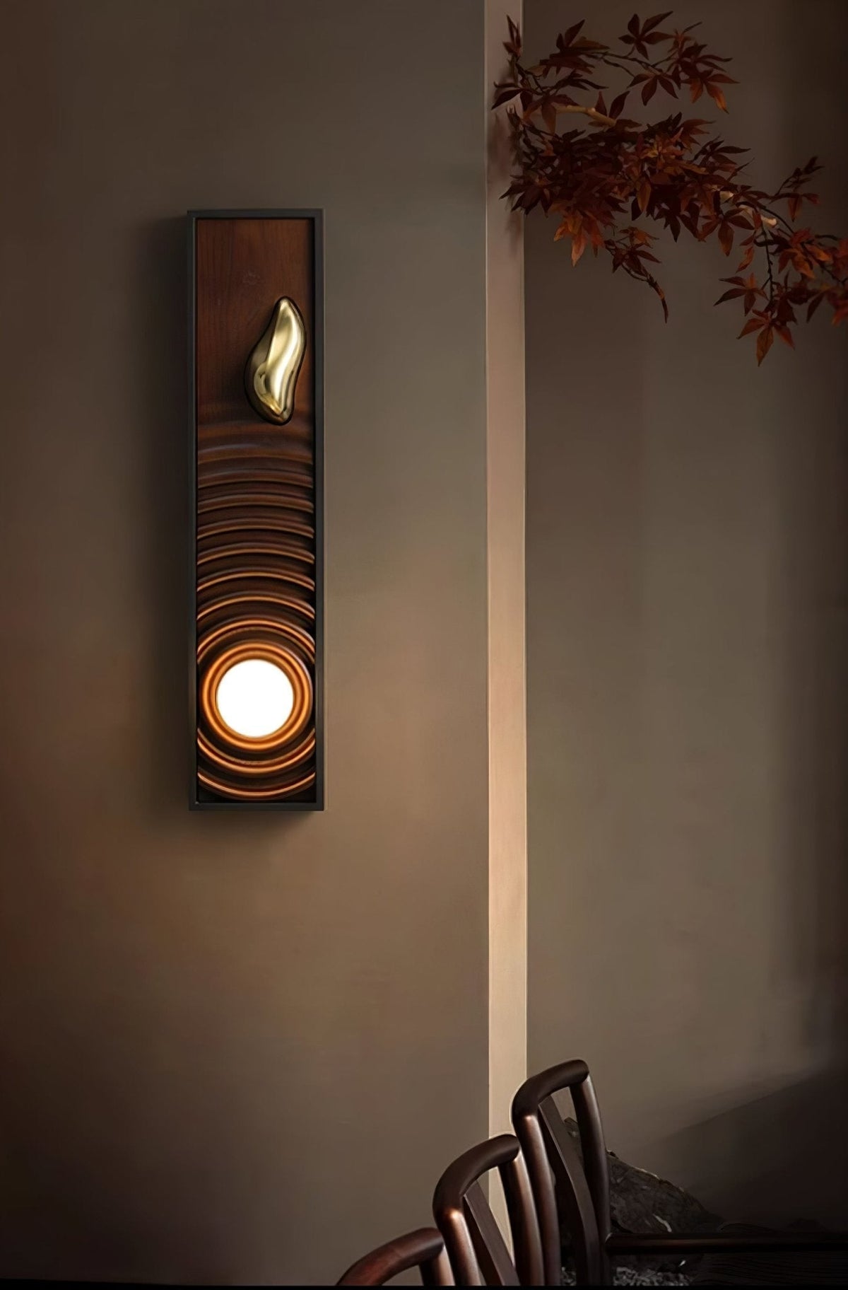 Caleb aplique de pared de madera vintage