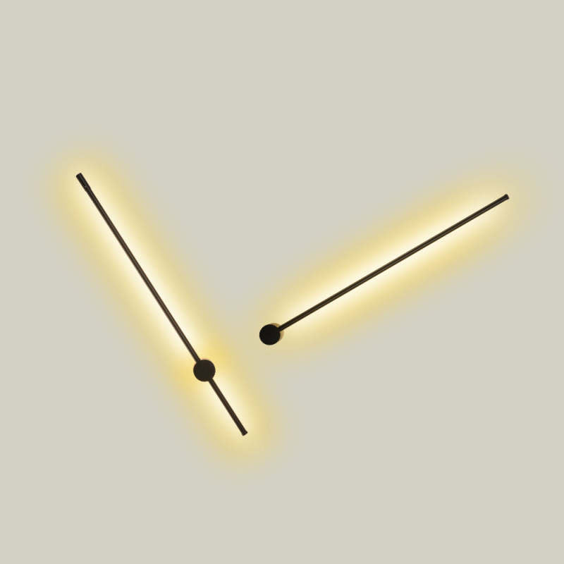Arisha Minimalita Lineal Metal LED Aplique de Pared Negro