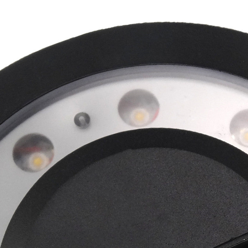 Ray Diseño Plato Metal Aplique de Pared Exterior Negro