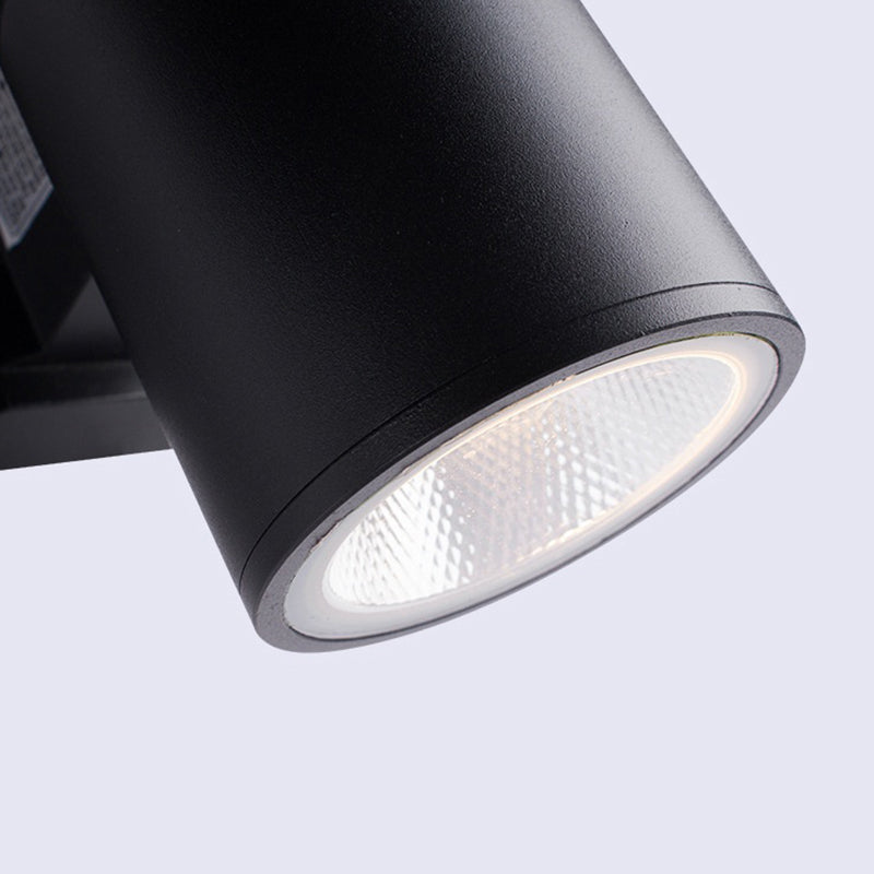 Ray Moderno Doble Foco Metal/Vidrio Aplique de Pared Negro