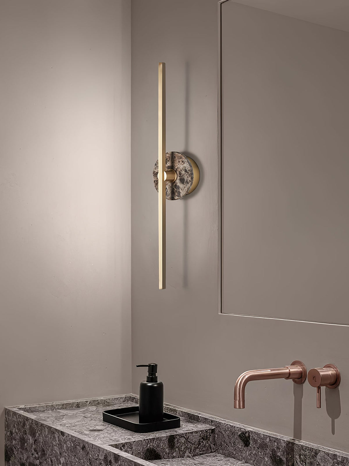 Albivine aplique de pared lineal en alabastro