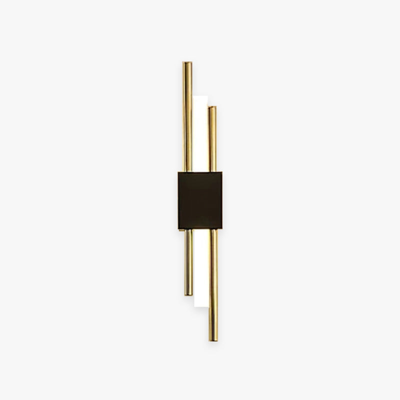 Arisha Minimalita Lineal Metal LED Aplique de Pared Negro/Dorado