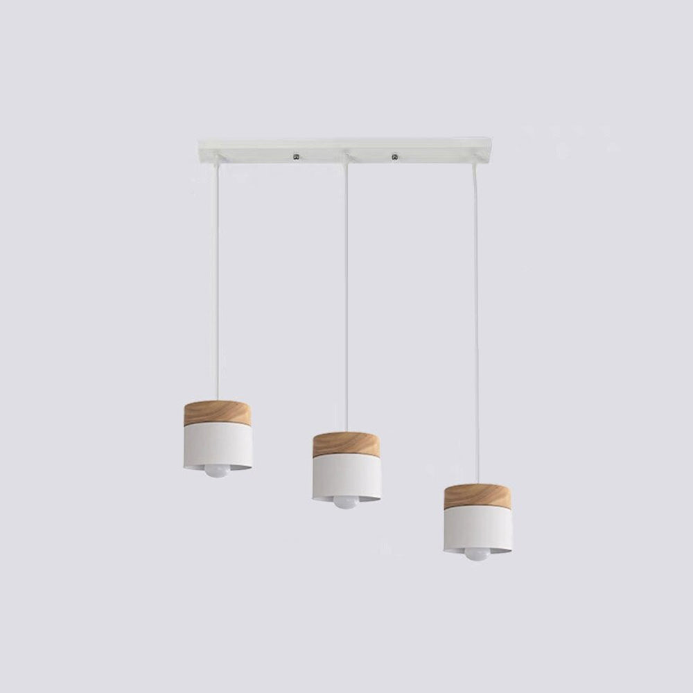 Valentina Nórdica Cilíndrica Metal LED Lámpara Colgante Gris/Blanca/Amarilla
