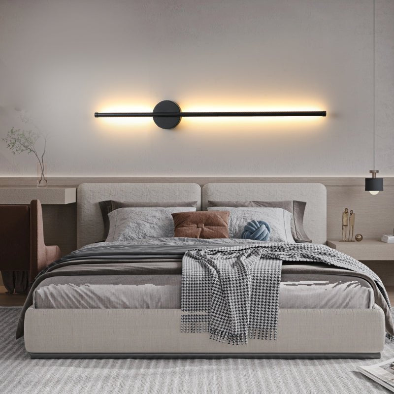 Fral aplique de pared negro con cable recargable y control táctil