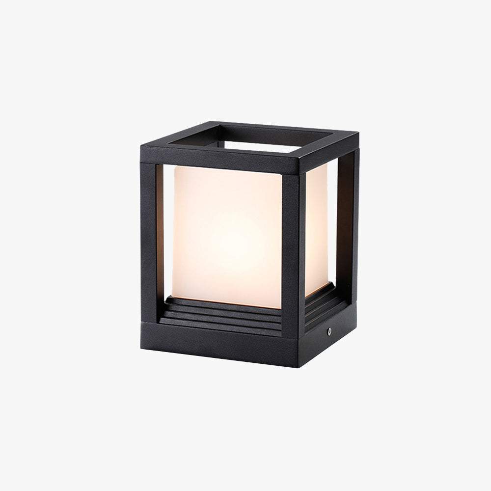 Ray Moderna Rectangular Metal Lámpara Exterior Jardín