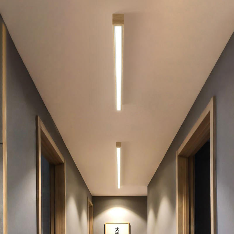 Arisha Moderna Lineal Madera/Acrílico Lámpara de Techo Madera