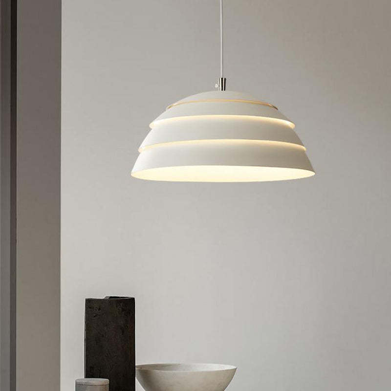 Arisha Moderna Semicircular Metal Lámpara Colgante Negra/Blanca