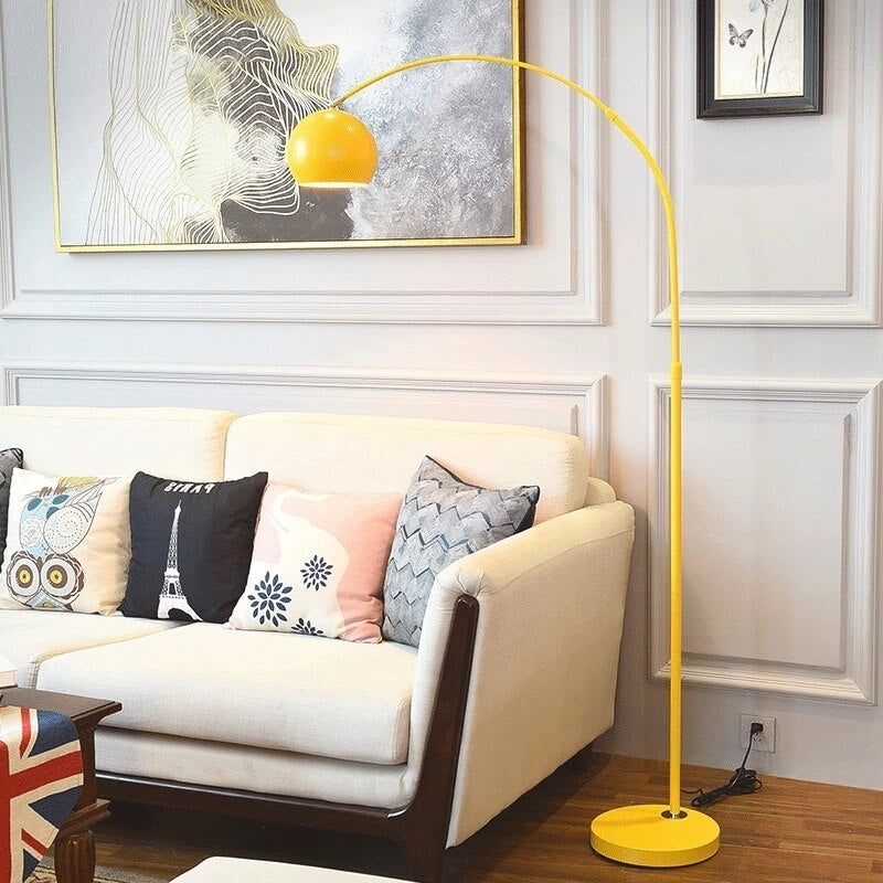 Mira Moderno Geométrico Metal LED Lámpara de Pie Amarillo/Negro/Azul