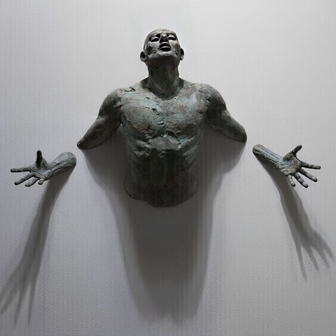 Morvayne Escultura de pared de la colección Esculturas Dinámicas Humanas