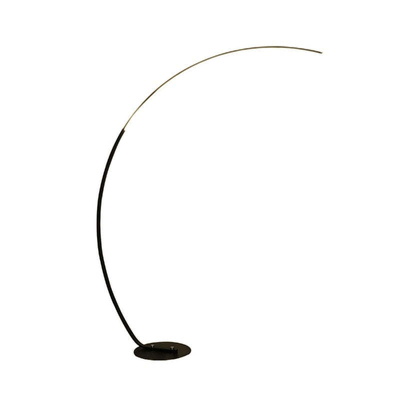 Mira Moderna Lineal Metal/Silicio LED Lámpara de Pie, Negra/Blanca