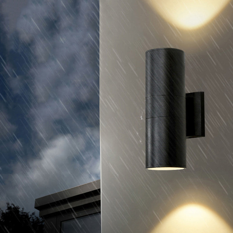Ray Moderno Doble Foco Metal/Vidrio Aplique de Pared Negro
