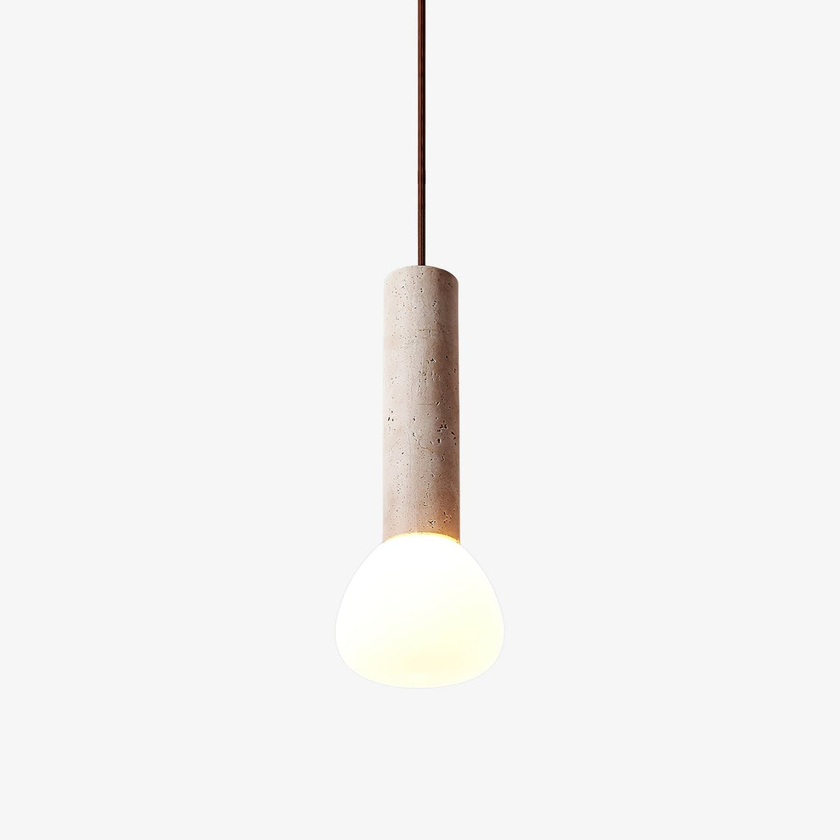 Beia lámpara colgante minimalista de travertino