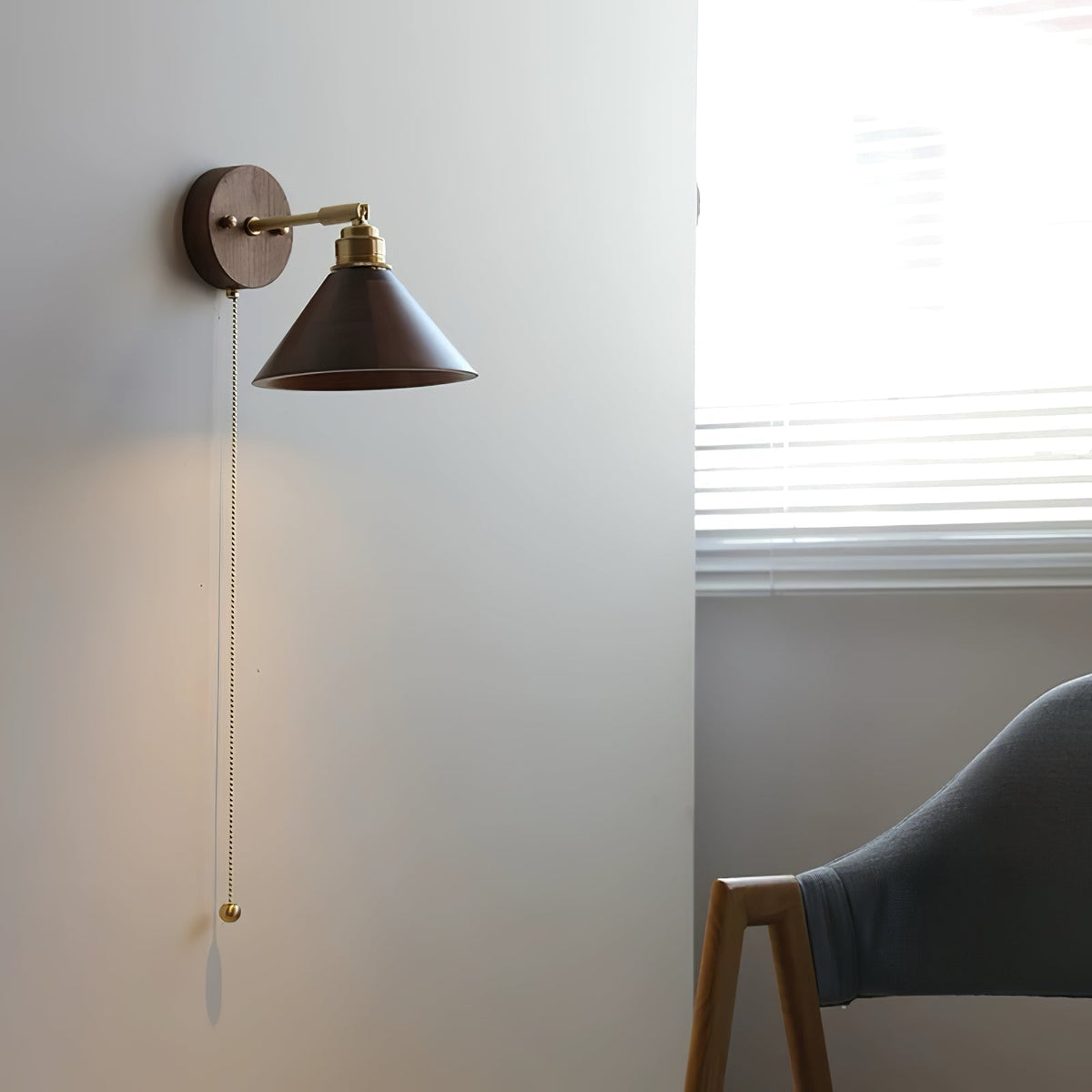 Arsole aplique de pared tradicional de latón con tirador
