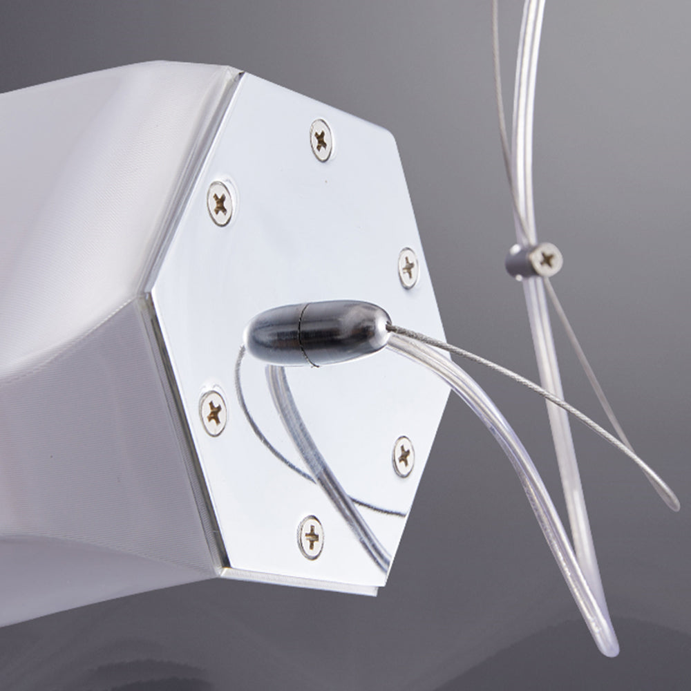 Arisha Moderna Diseño Minimalista Metal/Acrílico Lámpara Colgante Blanca