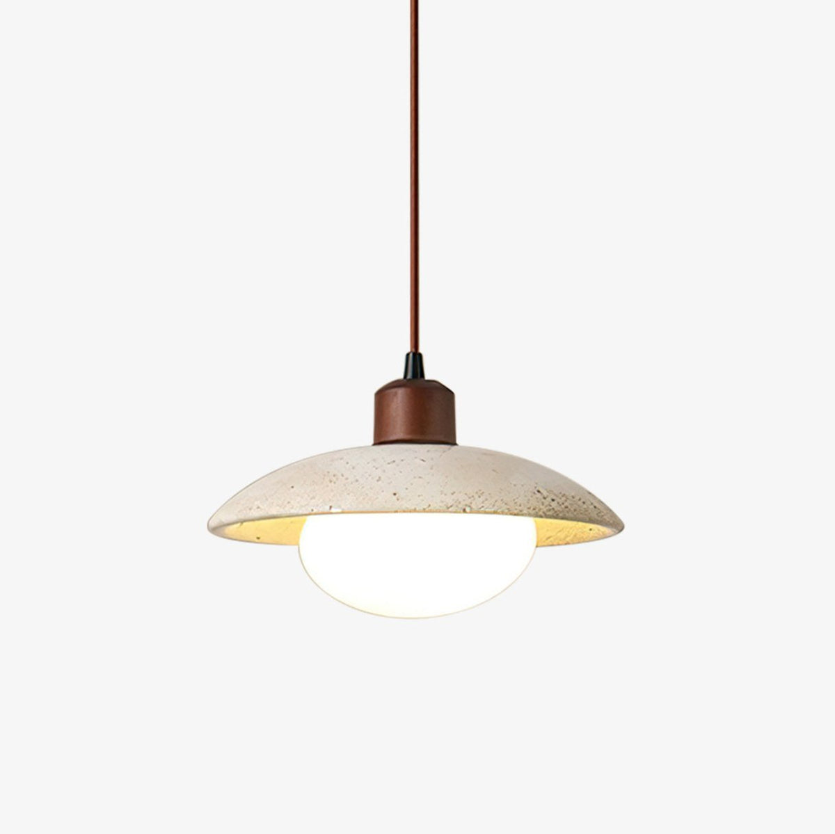 Delora lámpara colgante cúpula de travertino