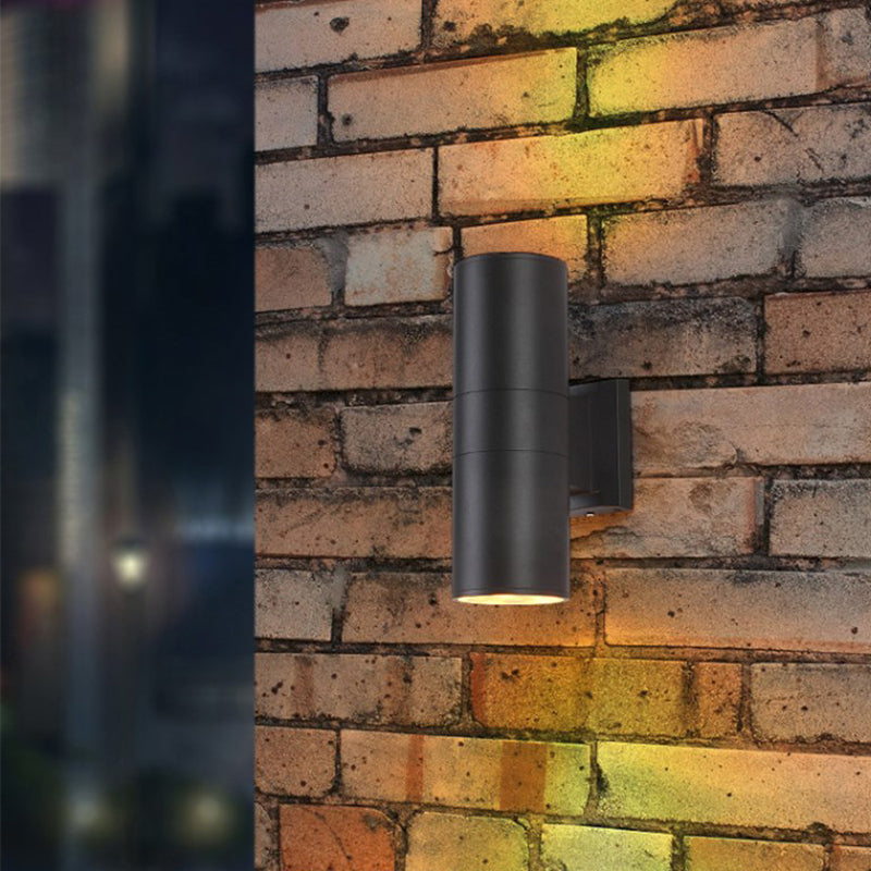 Ray Moderno Doble Foco Metal/Vidrio Aplique de Pared Negro