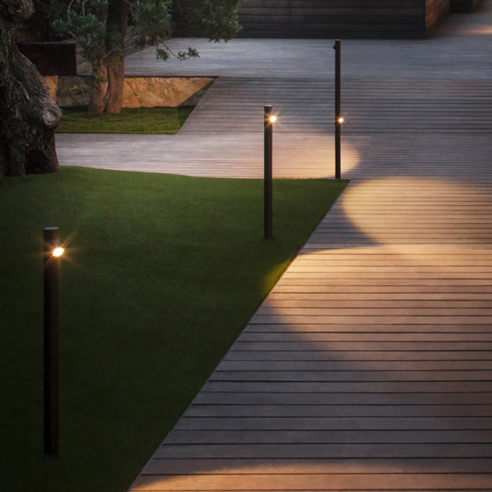 Ray Minimalista Lineal Metal Lampara De Pie Exterior