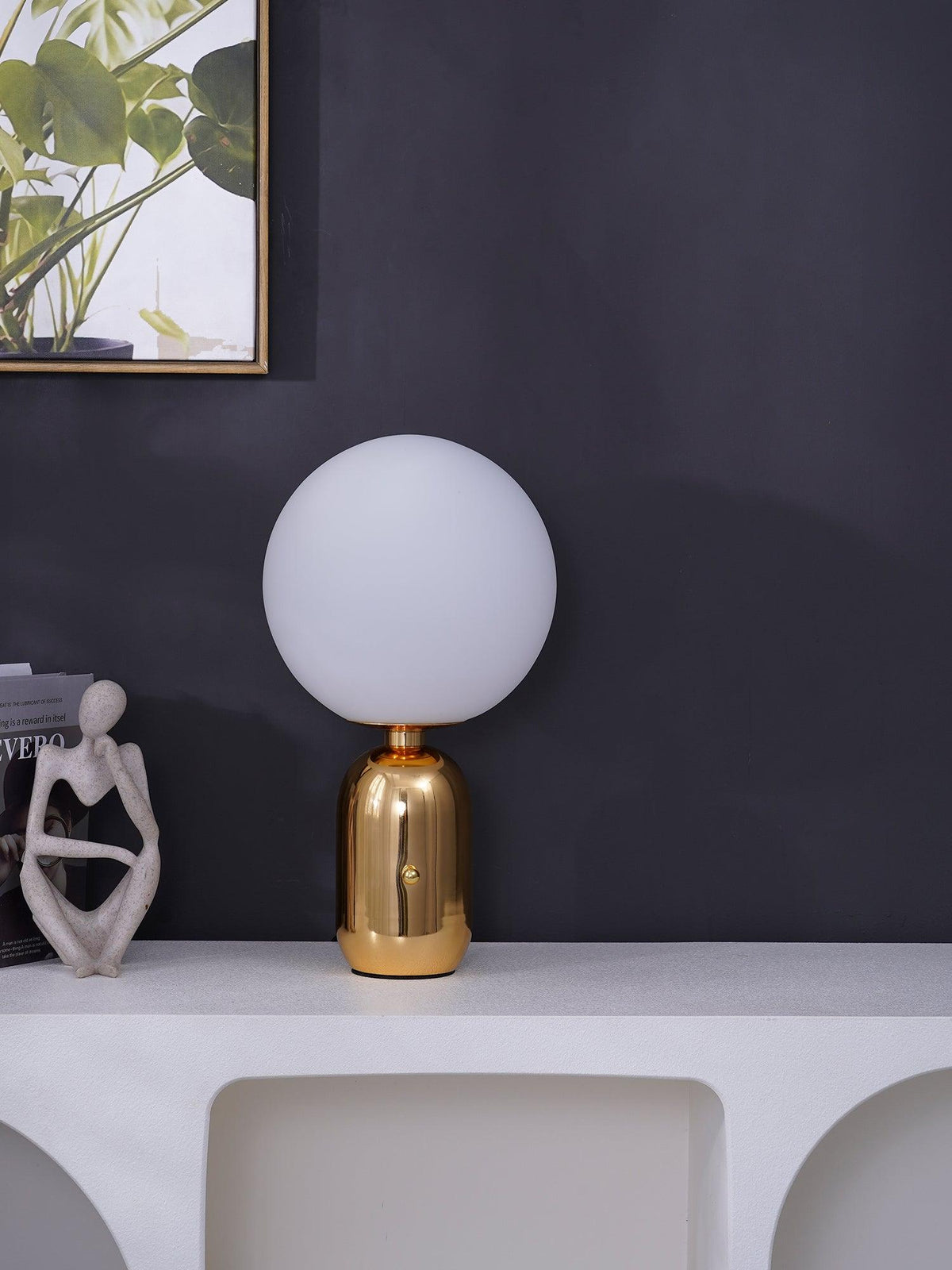 Nyxen lámpara de mesa industrial de vidrio