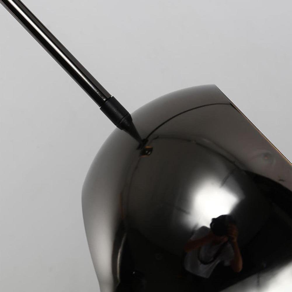 Celanella lámpara de araña negra vidrio Acaba Elegante