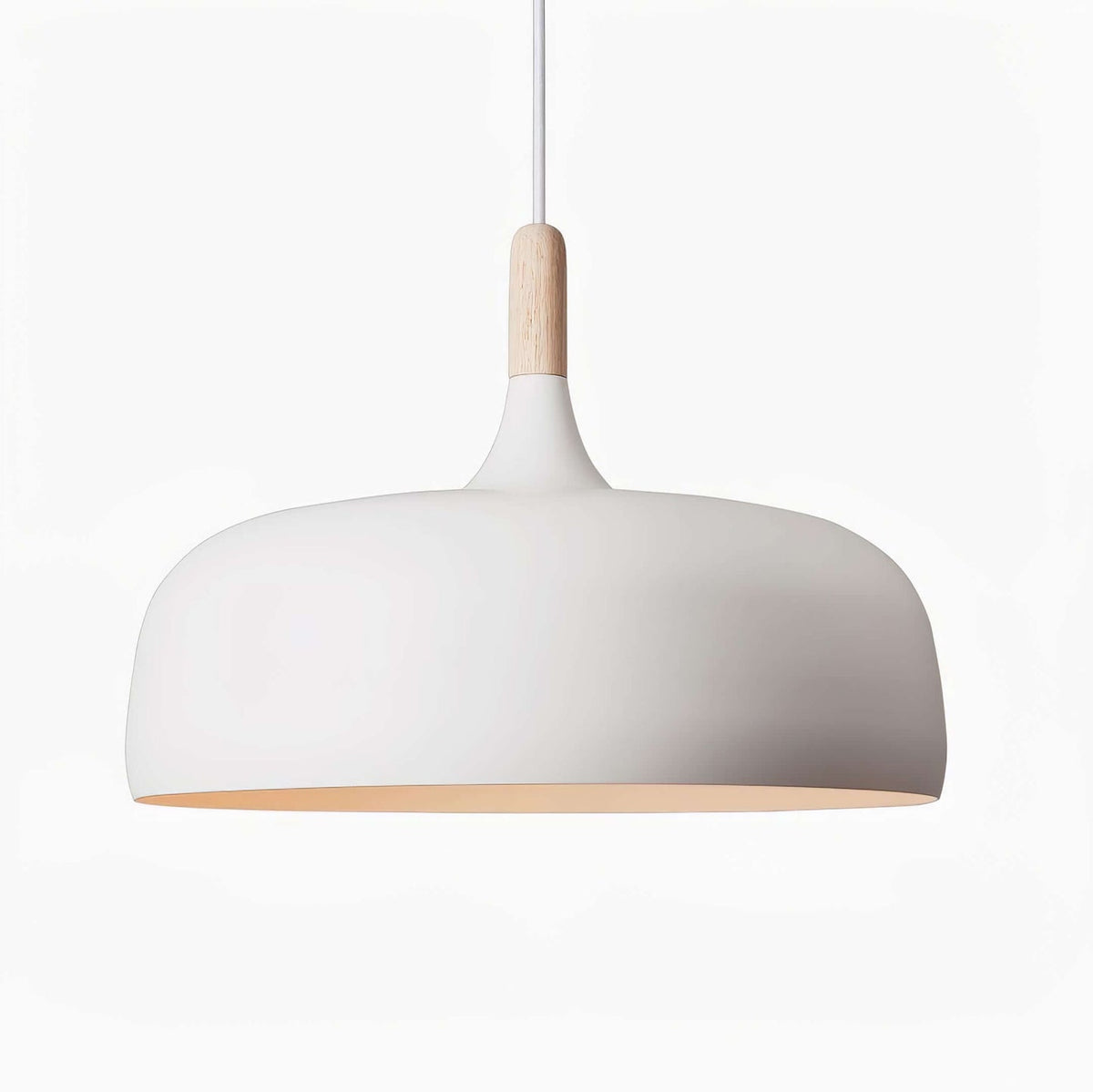 Sylivenne lámpara colgante pantalla blanca madera