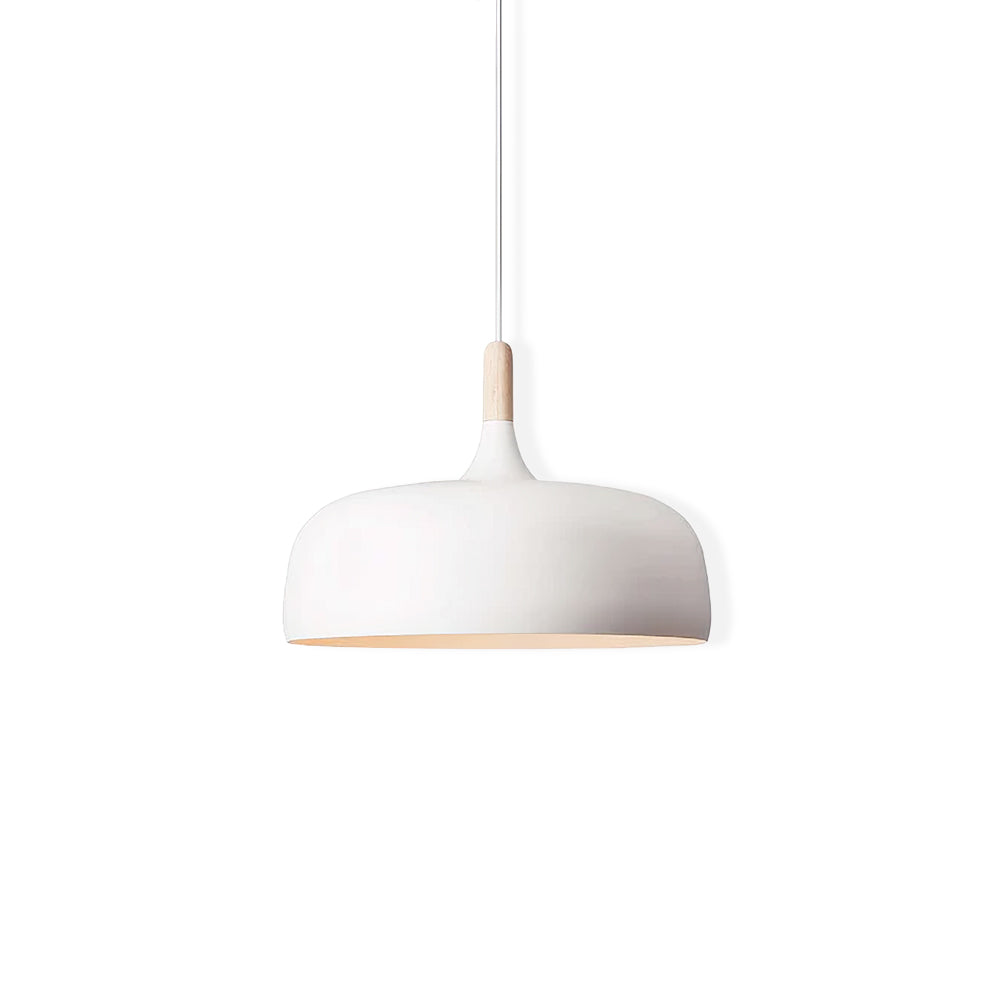 Sylivenne lámpara colgante pantalla blanca madera