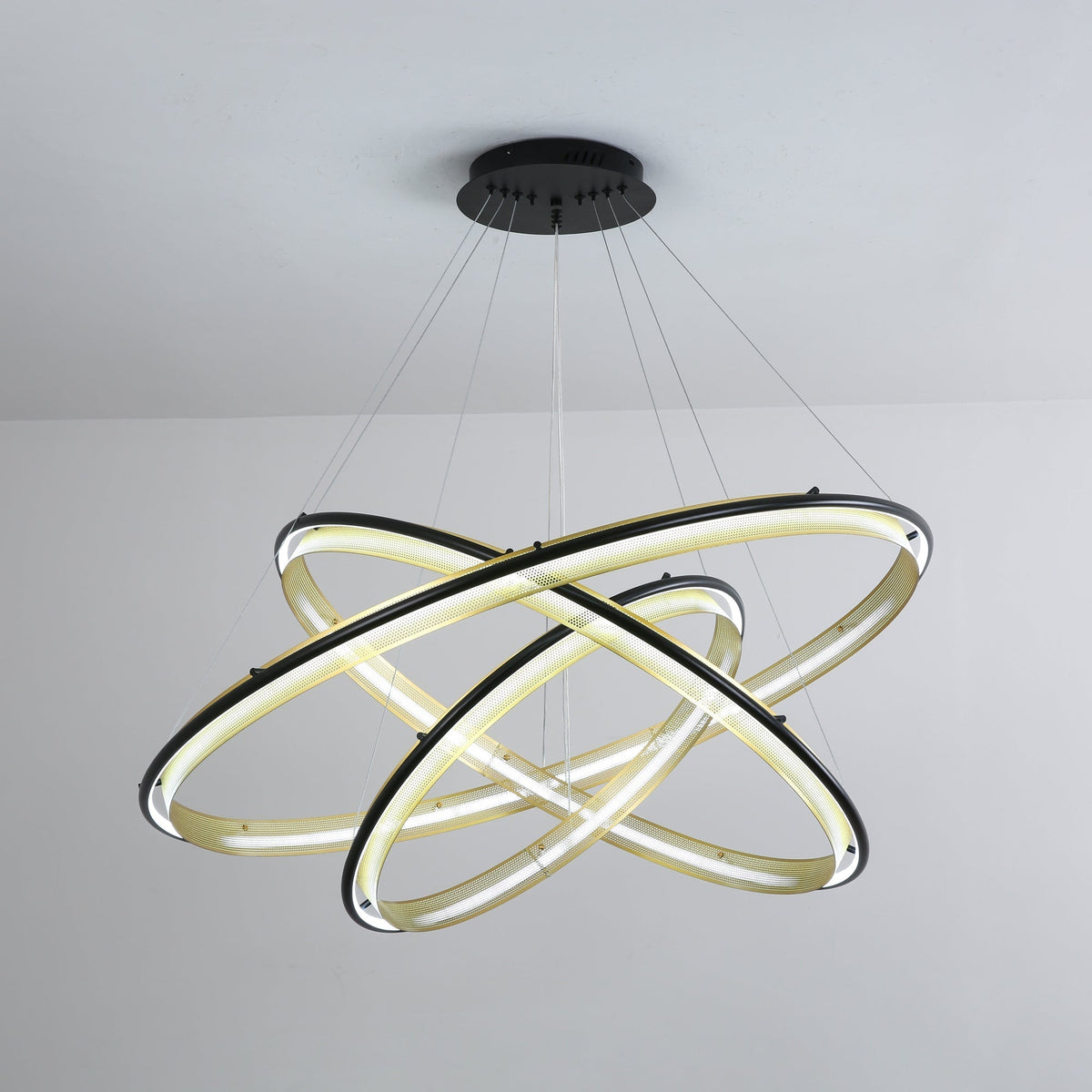 Erveliel lámpara de araña moderna minimalista LED redonda