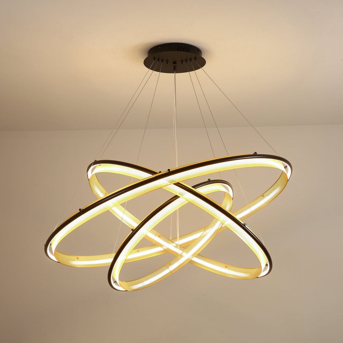 Erveliel lámpara de araña moderna minimalista LED redonda