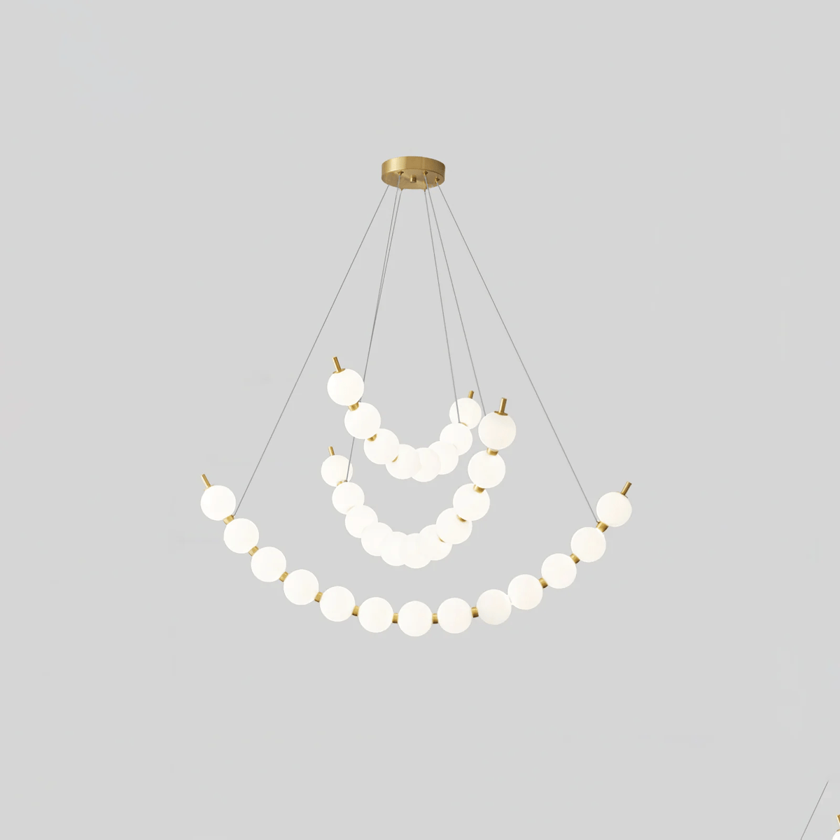 Hevrin lámpara de araña elegancia Art Pearls