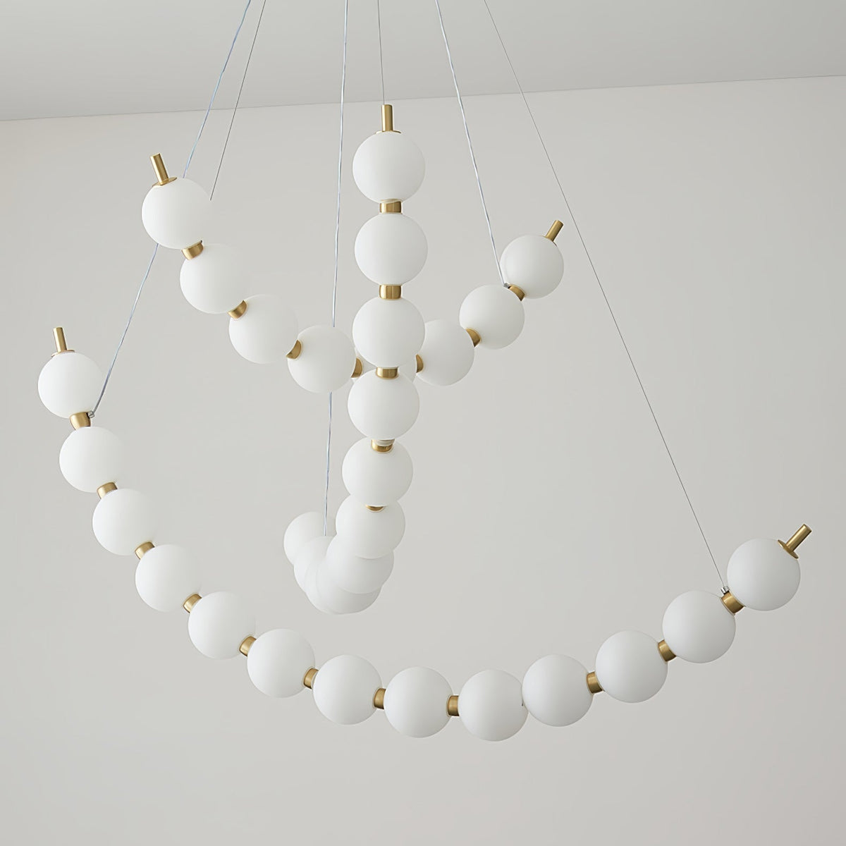 Hevrin lámpara de araña elegancia Art Pearls