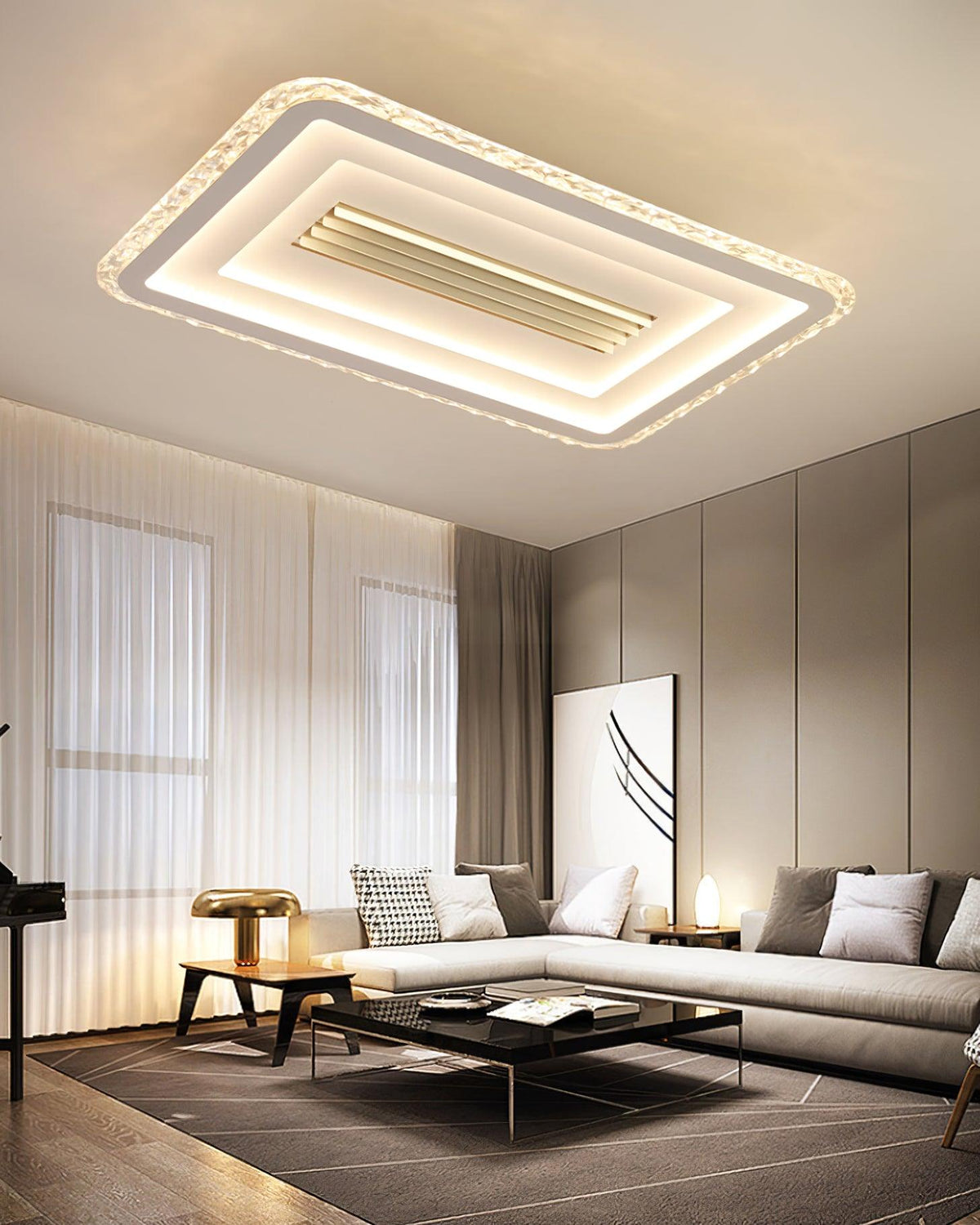 Ulthaara lámpara de techo moderna y minimalista ultradelgada rectangular