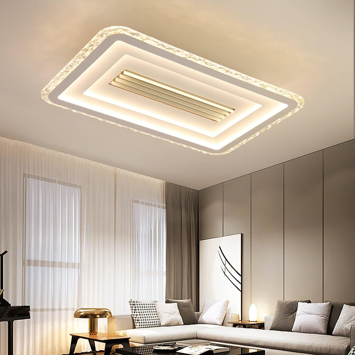 Ulthaara lámpara de techo moderna y minimalista ultradelgada rectangular