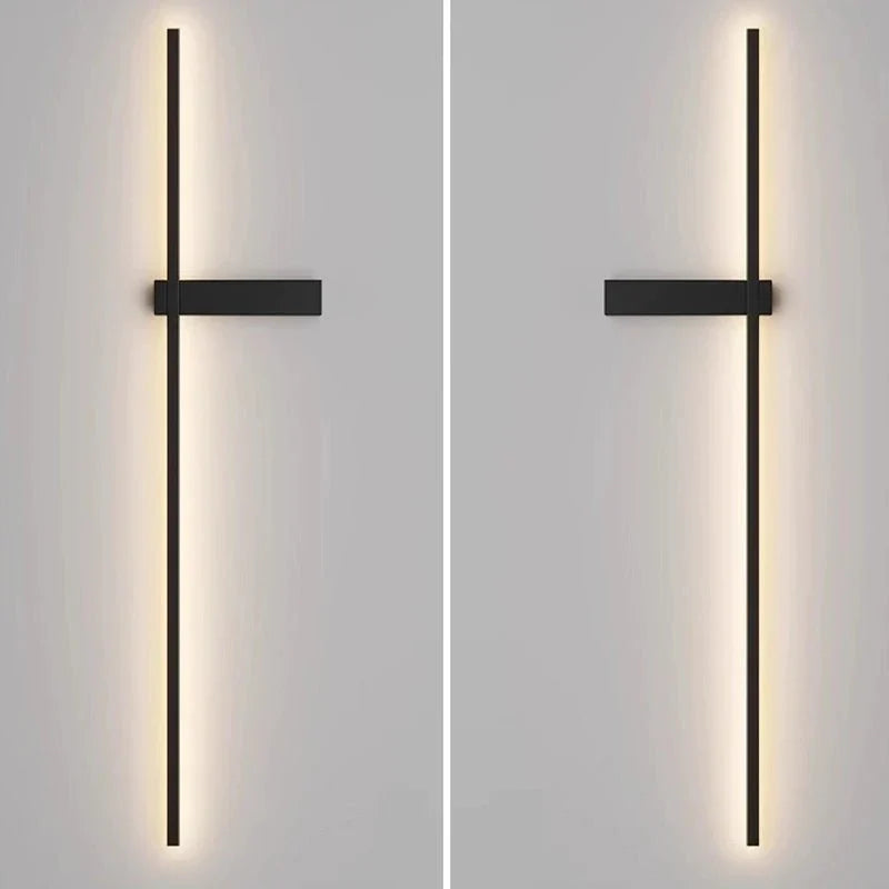 Mesv aplique de pared lineal recargable negro