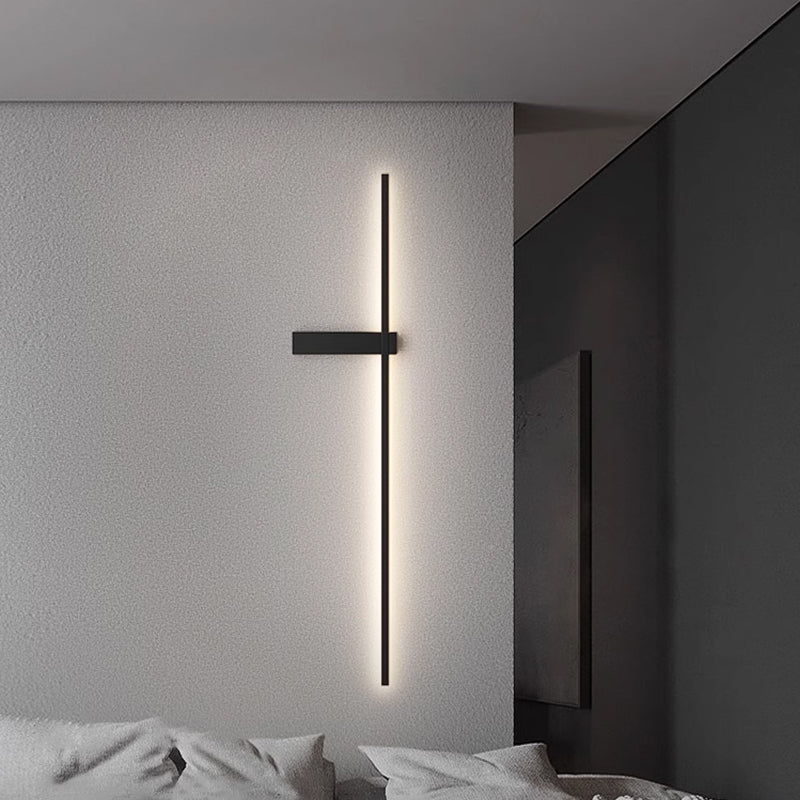Mesv aplique de pared lineal recargable negro