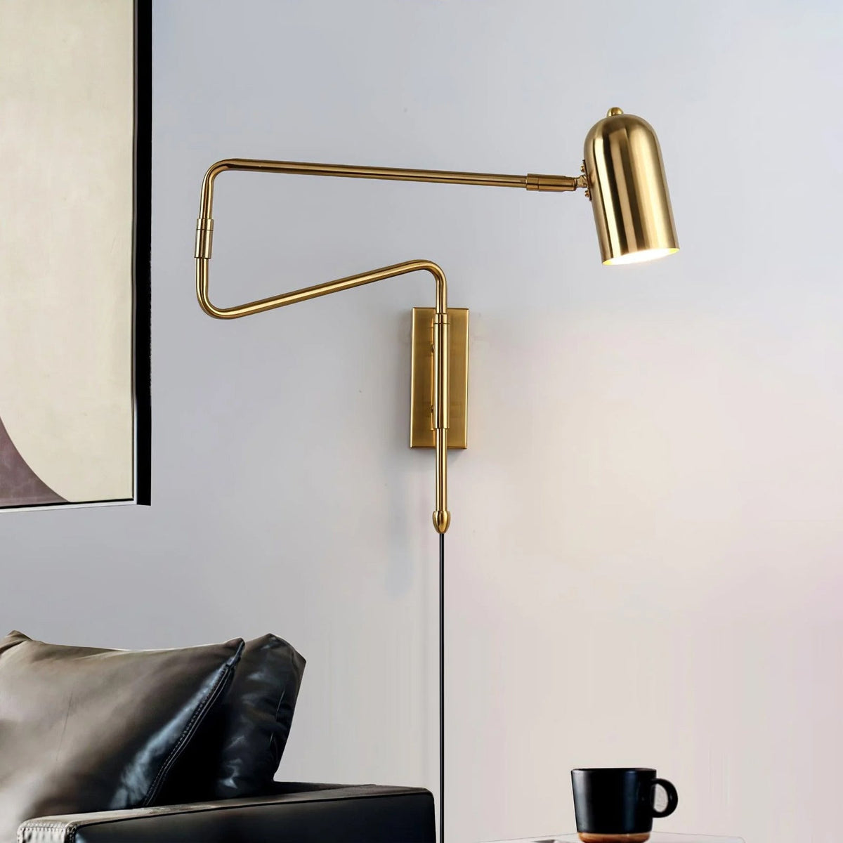 Nox aplique de pared regulable con brazo enchufe enchufable