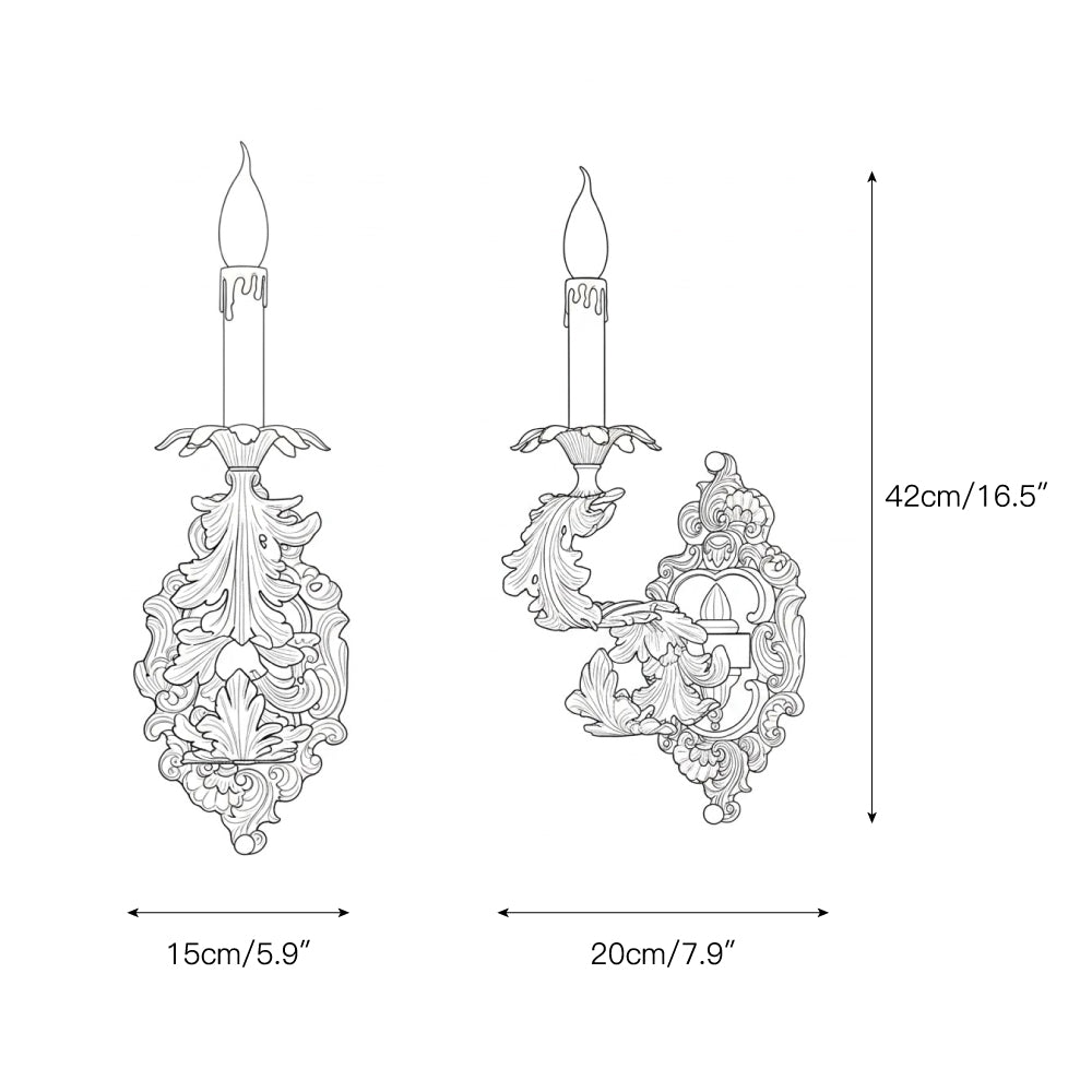 Aplique de pared dorado Cartouche