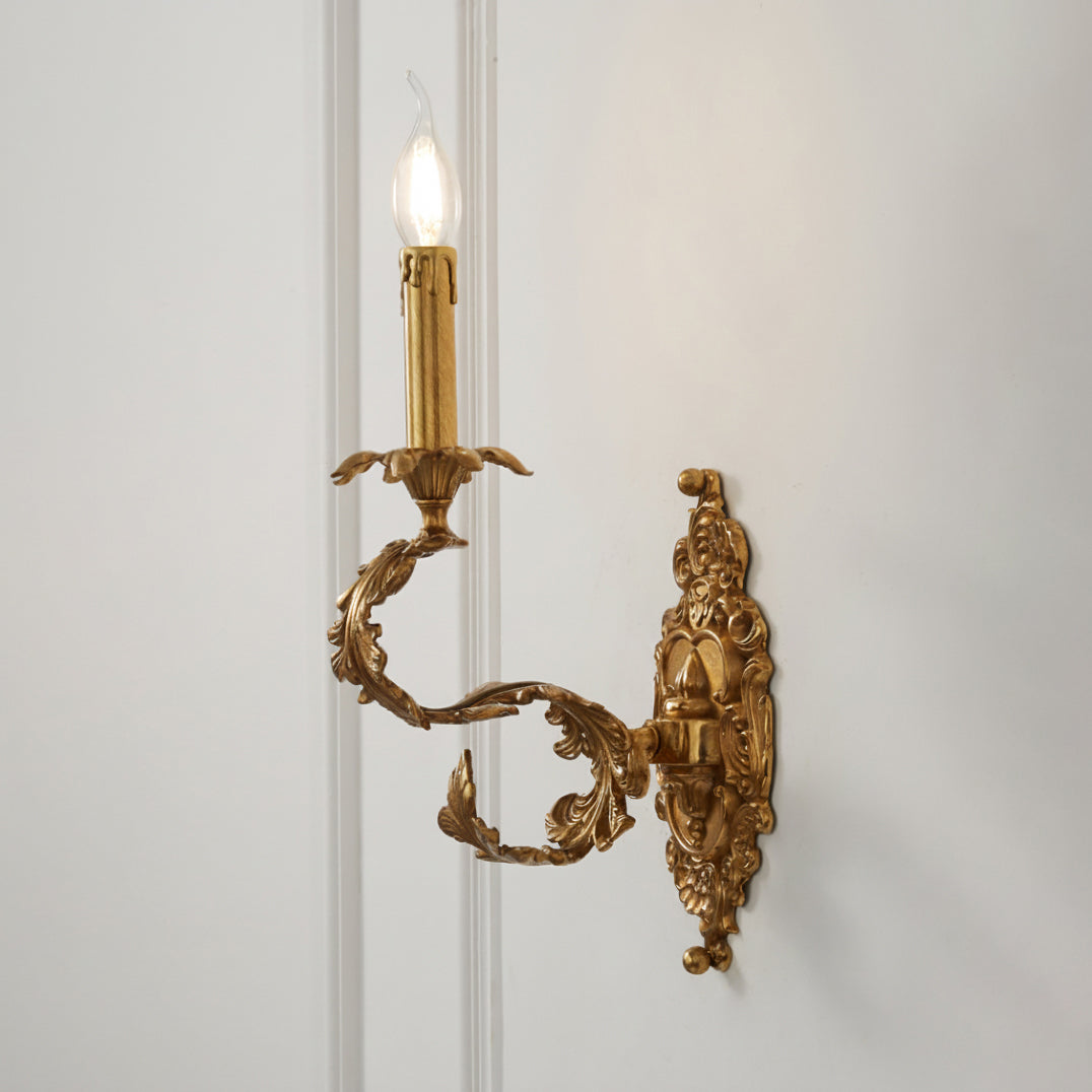 Aplique de pared dorado Cartouche