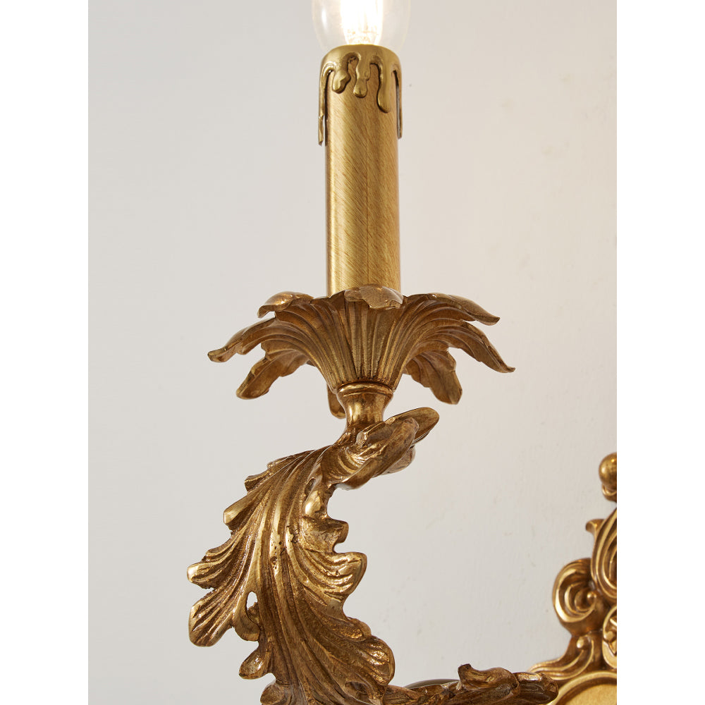 Aplique de pared dorado Cartouche