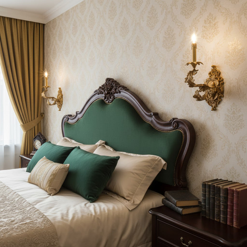 Aplique de pared dorado Cartouche