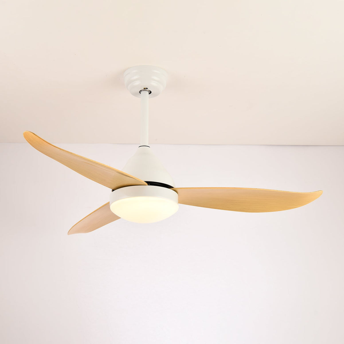 Fia ventilador de techo con luz moderno de madera