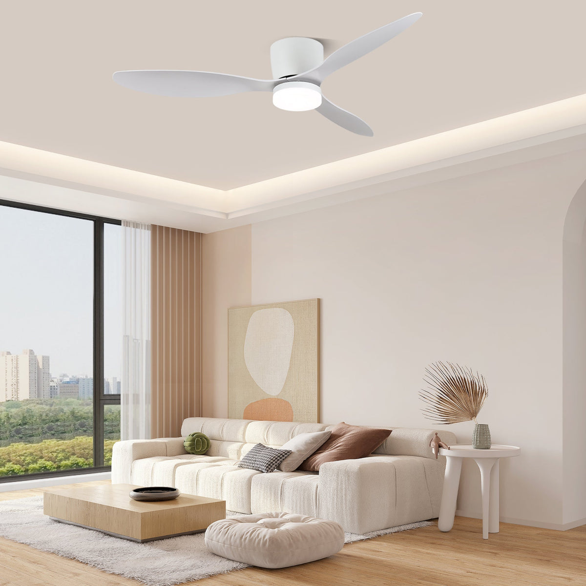 Knox ventilador de techo con luz minimalista